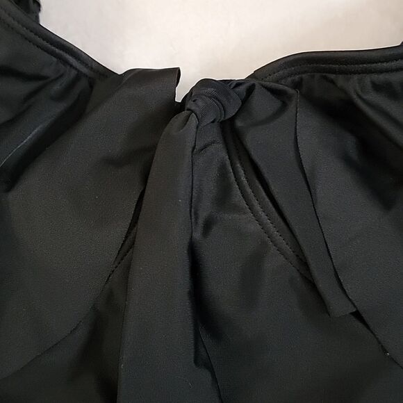 Unique Vintage Ruffle Halter Swim Top - Picture 4 of 7